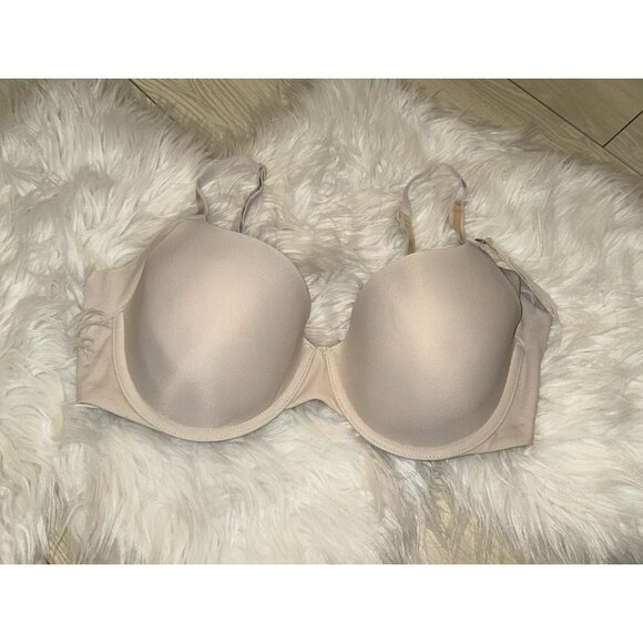 Warners RA3061A No Side Effects Underwire Bra Lined Womens 34D Beige New - Picture 1 of 6